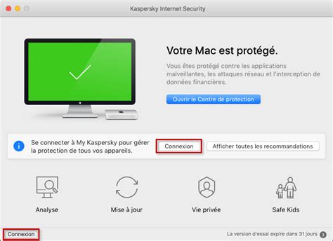 kaspersky se connecter.